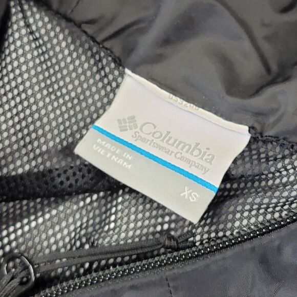Columbia Omni-tech Hooded Rain Jacket Black Full Zip Women's Sz XS Outdoor - Picture 8 of 15